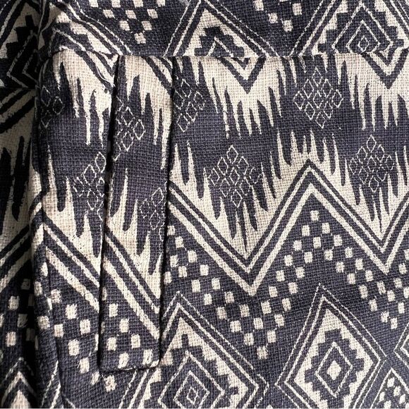 J.CREW Factory Women's Black Cream Chevron Ikat Print Cotton Short Shorts Sz 6 - Picture 5 of 6
